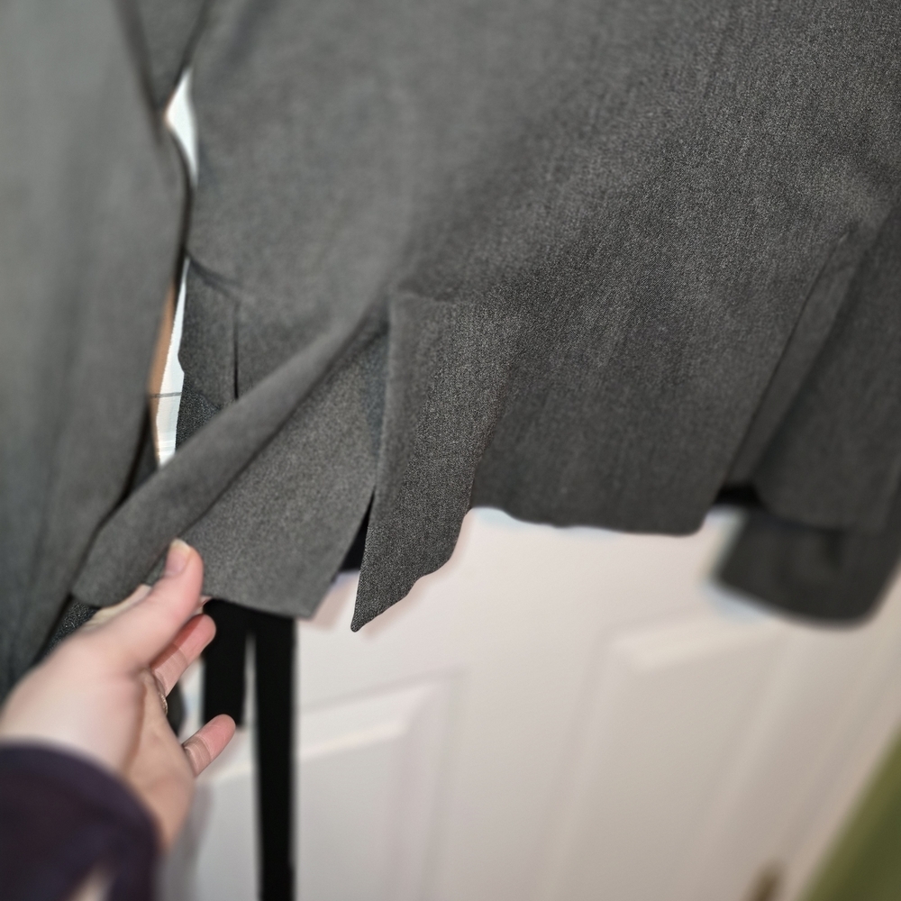 Express Charcoal Tailored Blazer Single Button Closure 6 - Picture 5 of 7
